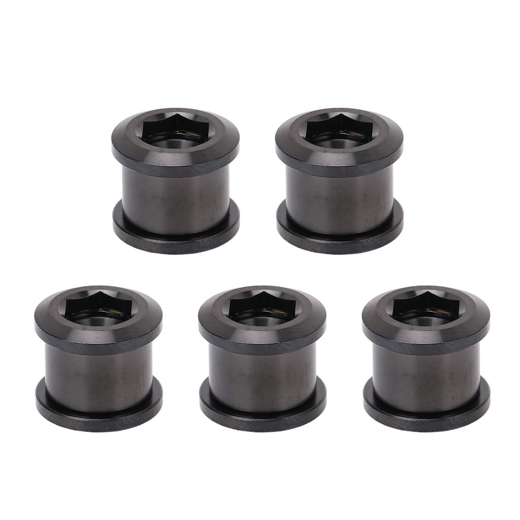 5 шт. 6,5 мм болтов для одной передней звезды, комплект из высокопрочного титанового сплава, универсальный комплект болтов для передней звезды для велосипеда, черный
