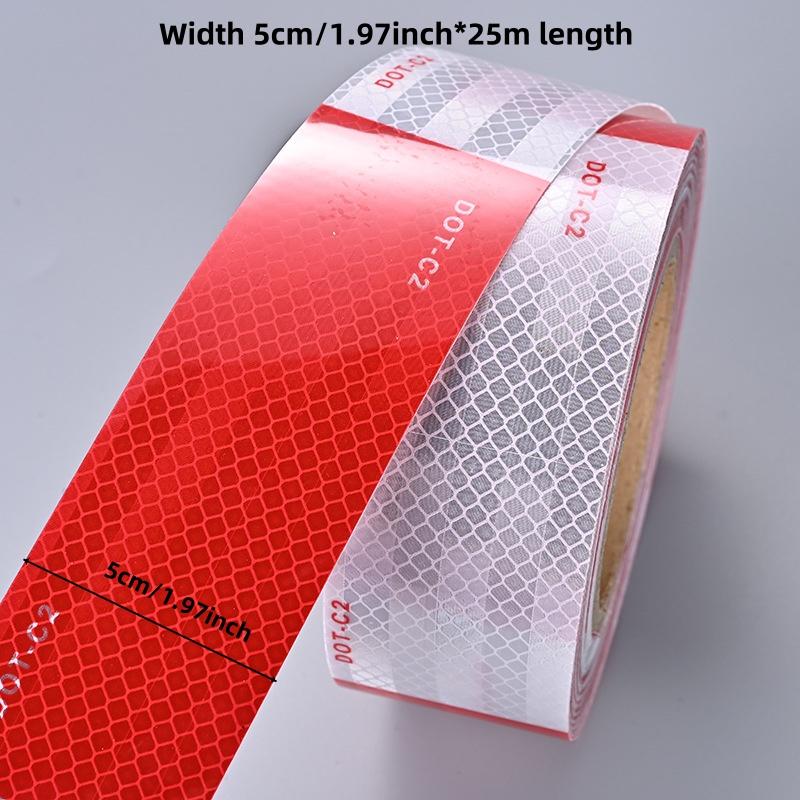 Для ежегодного техосмотра грузовиков DOT-c2 специальная светоотражающая полоса ПВХ красно-белая светоотражающая предупреждающая лента