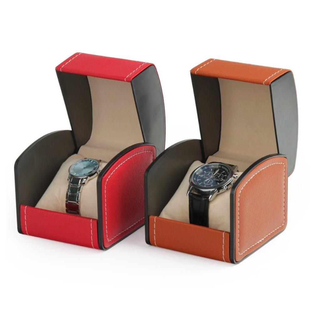 Flip Cover Watch Display Case PU Faux Leather Watch Packaging Box Simplicity Watch Gift Box