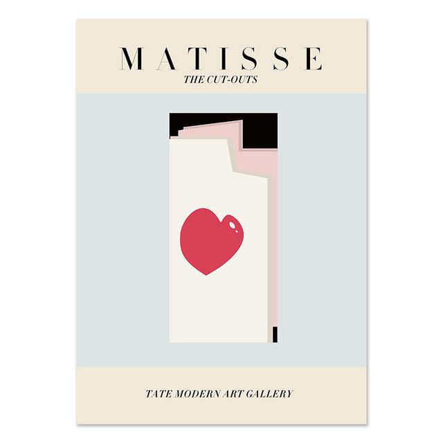 Henri Matisse Coral Colorful Leaf Posters And Prints Abstract Canvas Painting Nordic Wall Art Pictures For Living Room Decor