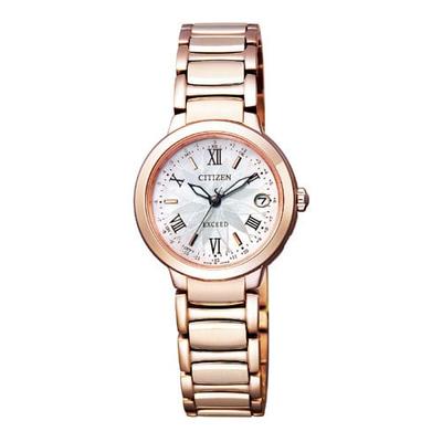 ES9322-57W ( Часы EXCEED Eco-Drive радиоуправляемые Titania Line Happy Flight Sakura Pink)