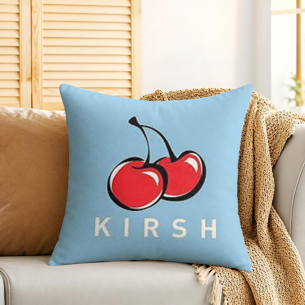 Luxury Brand KKirsh Cherry Cushion Cover Silky Short Plush Invisible Zipper Dustproof Sofa Pillow Case For Home Decor