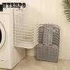 Plastic Collapsible Hanging Laundry Basket with Carry Handle Space-Saving Wall Hanging Laundry Basket Durable Tall Folding Plast