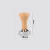 51mm 53mm 58mm Espresso Coffee Tamper Aluminum Flat Base Wooden Handle Internal Spring Design Balanced Fixed Force Coffee Tamper