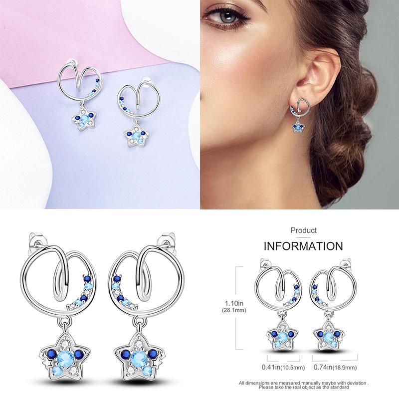 Hoop Earrings New silver 925 Rainbow, Shell, Women's Earrings Making jewelry For Women as Wedding Party Gifts