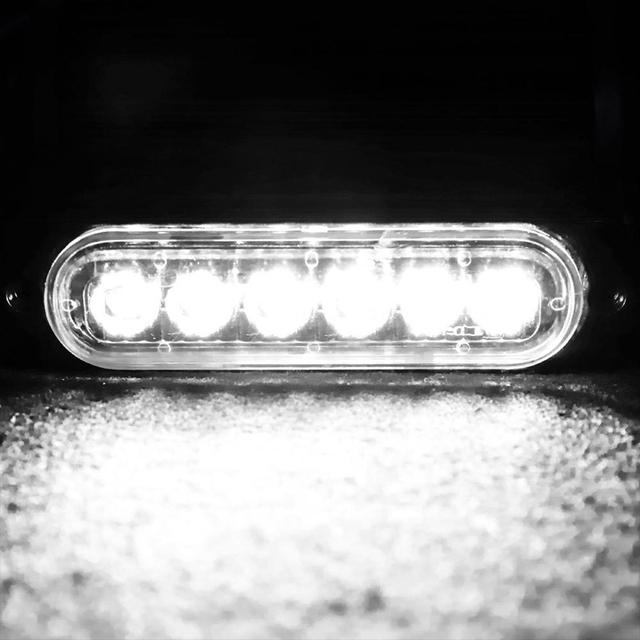 1PC 6 LED Car Warning Light Breakdown Emergency Light Police Lights 12V 12smd LED Constant Warning Light Trailer Rear Side Lamp