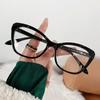 New Fashion Anti-Blue Light Glasses Luxury Retro Cat Eye Frame Computer Eye Protection Flat Glasses Men Women Outdoor Eyewear