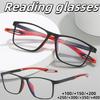 Модные мужские спортивные очки для чтения для улицы Женские очки для чтения при пресбиопии Очки для зрения +1.0 +2.0 +2.5 +3.0 +3.5 +4.0