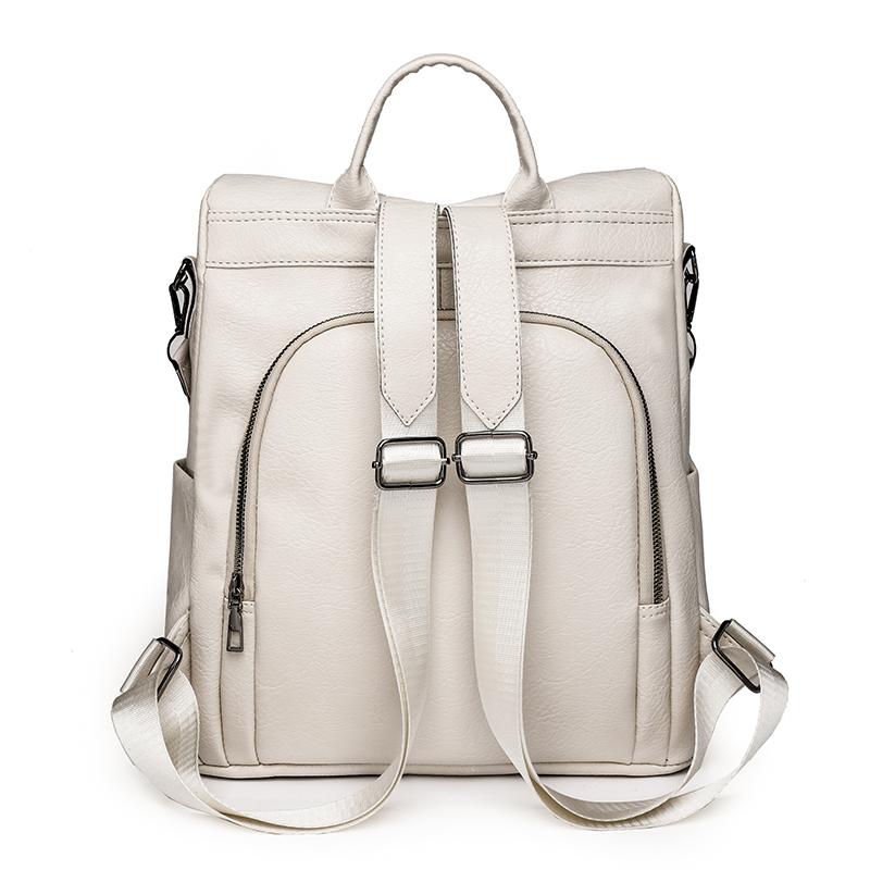 Кожаный рюкзак Женский противоугонный рюкзак Повседневная сумка через плечо Сумка унисекс