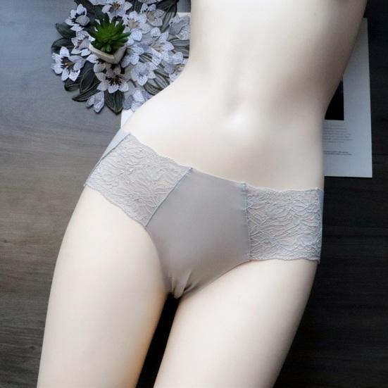 Women's Lace Underwear Seamless Low Waist Briefs Soft Stretchy No Show Bikini Panties Female Invisible Slip Underpants