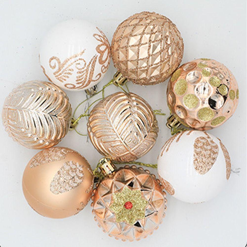 8 шт. поделки 6 см Рождественский шар нежный креативный кулон на рождественскую елку окрашенный водонепроницаемый подвесной орнамент Новый год