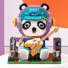 LOZ 8120 мир животных певец музыкант панда гитара микрофон звук мини алмазные блоки кирпичи строительные игрушки для детей без коробки