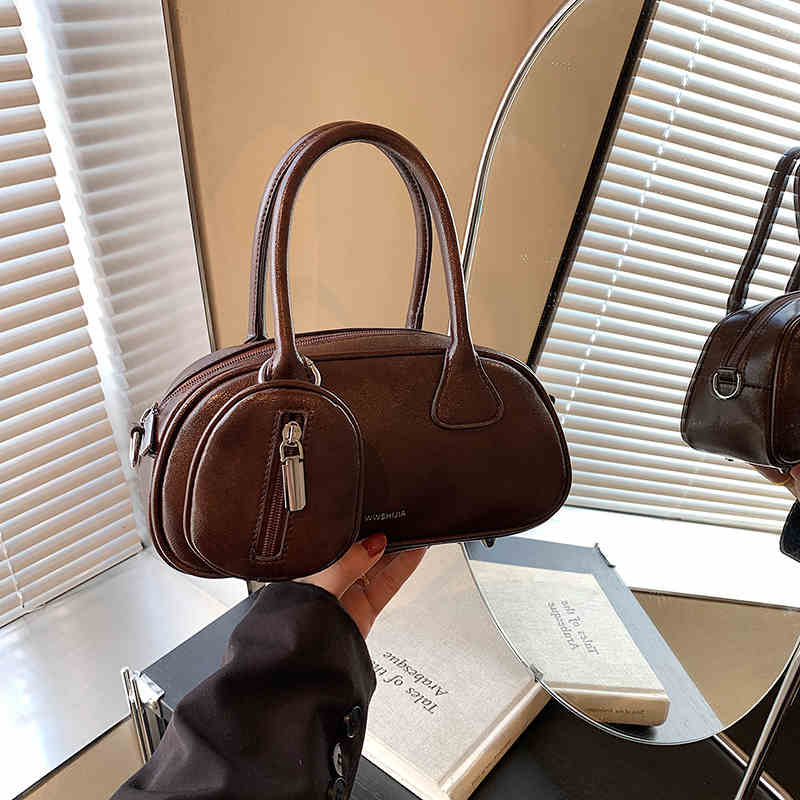 Высококачественная сумка-боулинг Sense для женщин, модные небольшие сумки для поездок на работу, зимняя винтажная женская сумка через плечо