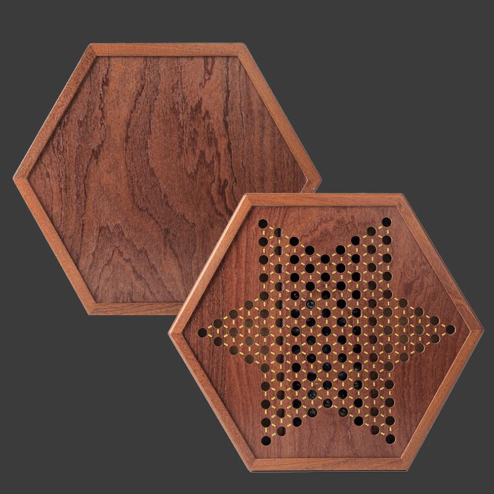 Набор деревянных китайских шашек с ящиком для хранения, настольная игра в шахматы для детей и взрослых