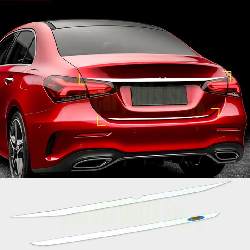 Для Mercedes Benz A A180L 200L 220L-20 верхняя задняя задняя дверь багажника накладка на заднюю дверь полоса накладка подходит для авто