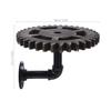 Vintage Industrial Pipe Wall Shelf Steampunk Gear Design Iron Pipe Storage Organizer Rack Rustic Floating Shelves for Living