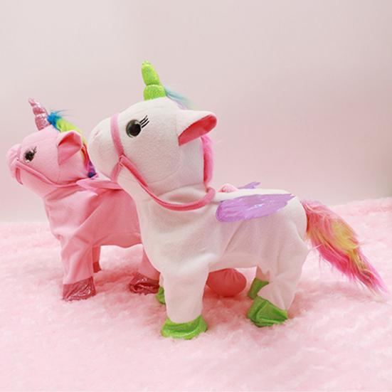 Yousheng Electric Плюшевая Игрушка Летающая Лошадь с Веревкой Поющая Ходячая Лошадь Плюшевая Игрушка для Малышей Мальчиков Девочек Интерактивная Имитация Чучело Животное Игрушка
