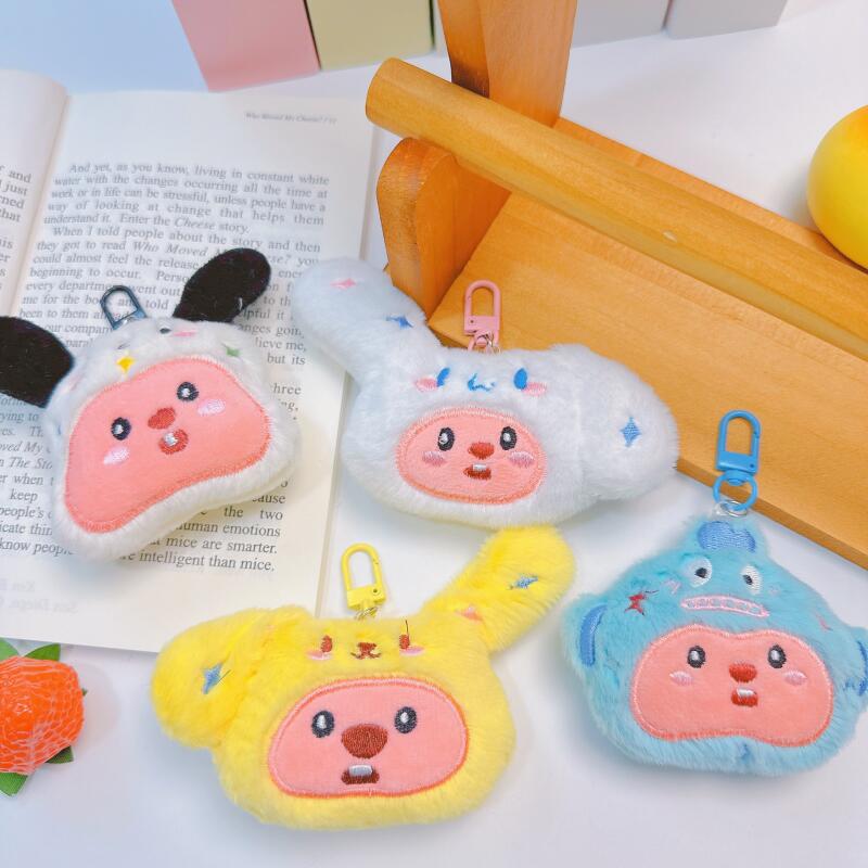 Sanrio Pochacco Hangyodon Чехол на голову Переодевание Плюшевая Плюшевая игрушка Украшение Сумка и Декорации для интерьера автомобиля