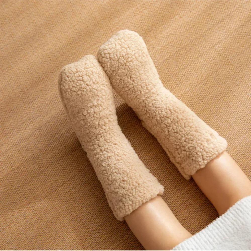 Plush Thickened Floor Socks Fluffy Sleeping Slipper Socks Kawaii Thick Thermal Socks  Indoor
