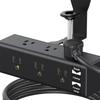 Clamp Desk Edges Power Strips 13AC Outlets 3USB Port PD20W Charging Hubs for Laptops, Tablets and Cell Phones in Room