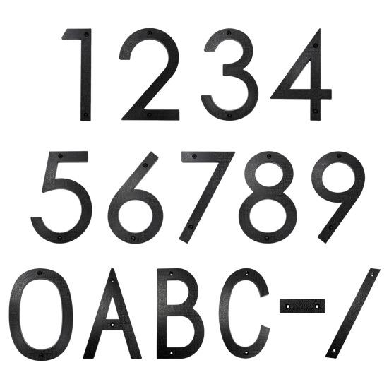 Черные номера домов, буквы с номерами дверей для наружных вывесок, простая установка, пластиковые матовые цифры, буквы, знак для почтового ящика домашнего адреса