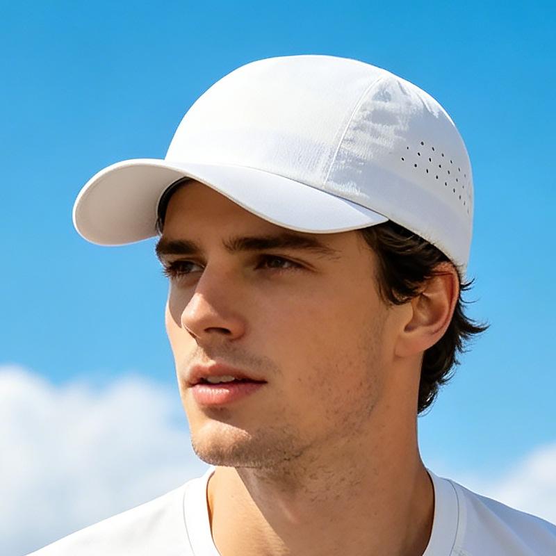 Summer Solid Color Light-brimmed Rubber Hat, Men's and Women's Thin Running Sports Breathable Sun Hat, Simple and Versatile Cap 2026