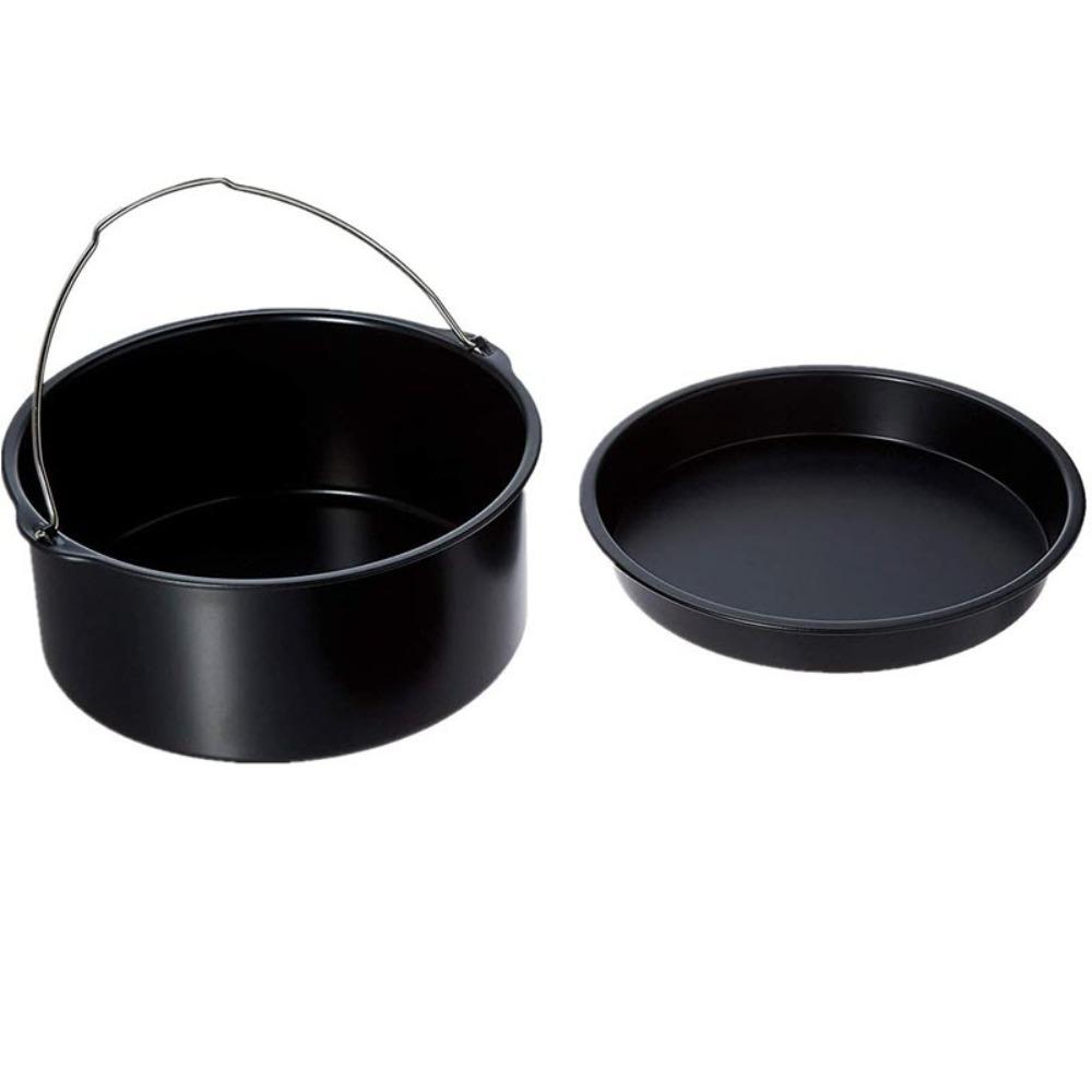 6/7/8/9 Inch Round Cake Mold Carbon Steel Air Fryer Pot Air Fryer Baking Pan Set Roast Chicken