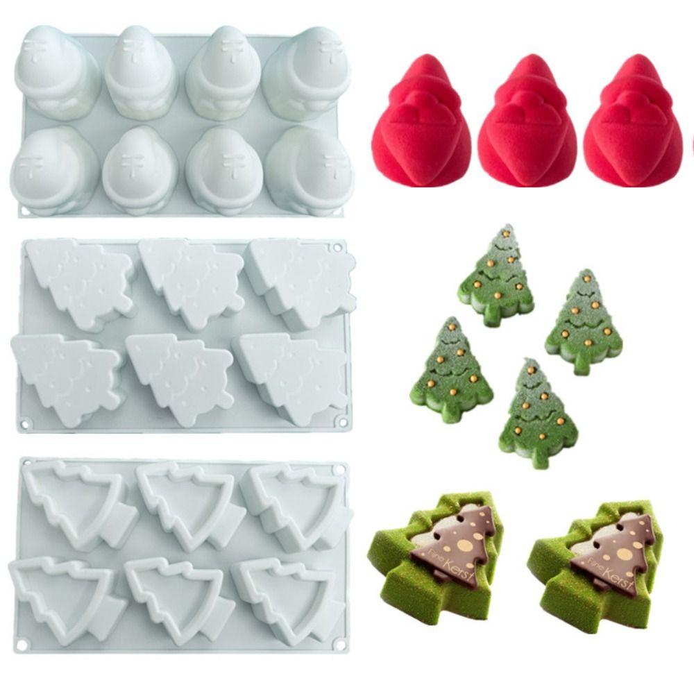 3D шоколадная форма силиконовая форма для мусса рождественская елка торт форма рождественское украшение