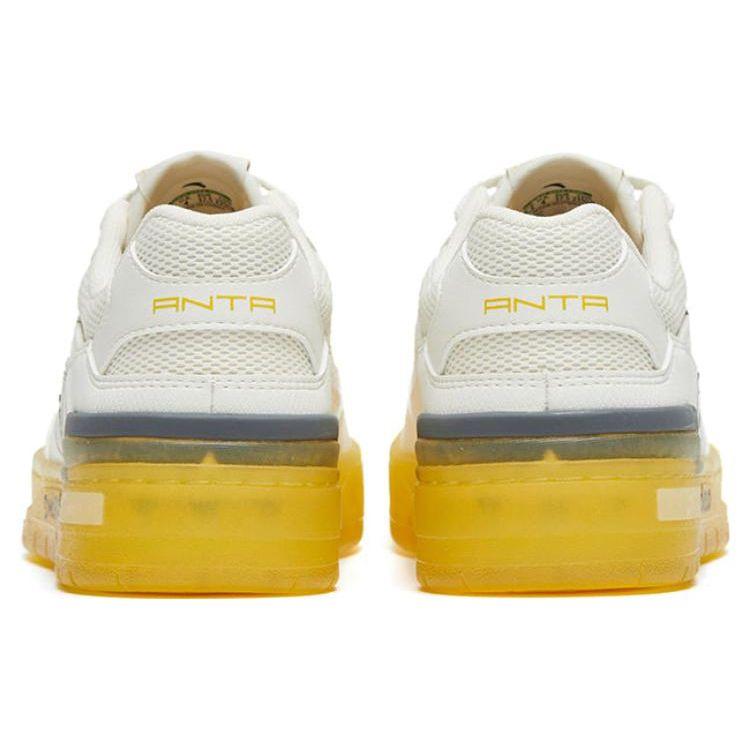 Anta Кроссовки Life Series Flame 4.0 с защитой от скольжения, прочные, низкие, женские, для скейтбординга, белые, желтые, 122328081-7