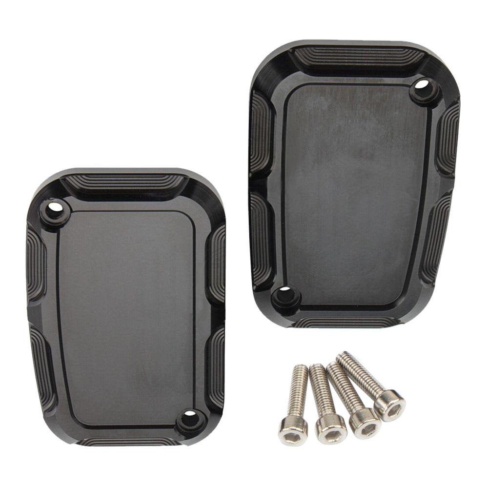 2 шт. CNC Накладка на бачок главного тормозного цилиндра для мотоцикла Harley-Davidson Street Electra Glide Road King Freewheeler