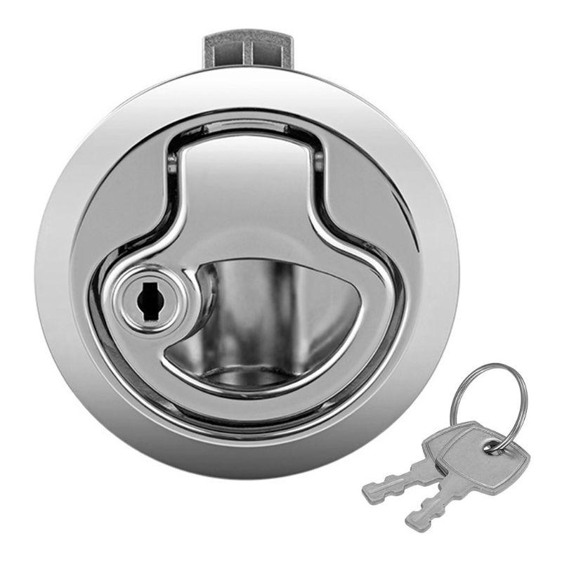 1 Set Stainless Steel Pull Hatch Latch Cabinet Drawer Metal Doorknob Car RV Boat Toilet Door Hardware Handle