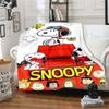 This adorable 3D Snoopy cartoon flannel blanket is comfortable and soft, perfect for use in bedrooms, beds, sofas, picnics, and