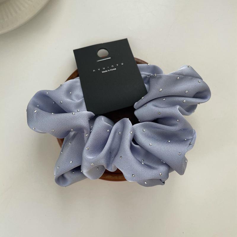 Элегантные ретро блестящие звездные точки резинки для волос атласные шелковые повязки для волос женские стразы атласные повязки для волос однотонные резинки