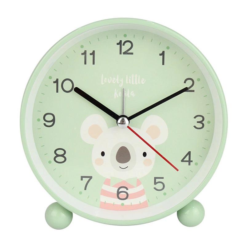 Cartoon Animal Desk Clock for Children and Students Electronic Gift 4.5-inch Night Light Silent Scanning Alarm Clock Silent Alarm Clock