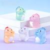 Adorable Glow-in-the-dark Dinosaur Resin Figures Colorful Cartoon Desk Accessories