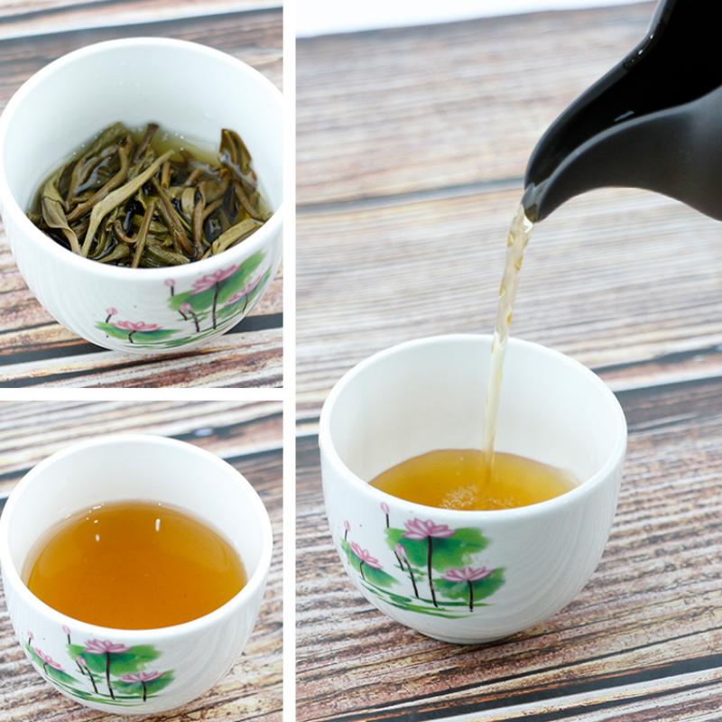 357 г Весенний пуэр с большими листьями, сырой чайный торт Буланг Пуэр Шэнча, Юнань Пуэр, чай