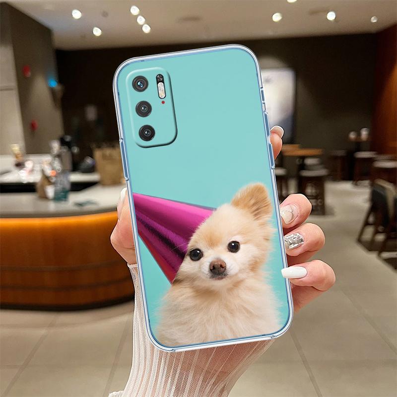 NH36 Pomeranian dog Transparent Phone Case for Samsung Galaxy A04 A04S A14 A23 A34 A54 M23 M33 M52 M53
