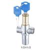 3 Way Home Office Key Angle Valve Faucet 1/2 90 Degree Lock Anti-theft Copper Angle Valve Taps Modern Design 3-Year Warranty