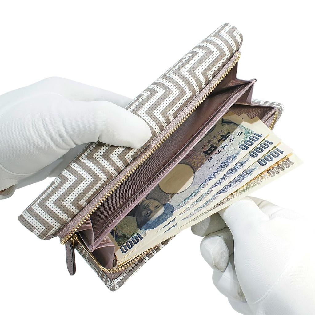 [Inden-ya] Длинный кошелек с отделением для монет Chevron FT 7606 CHEVRON