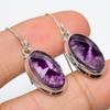 Natural Brazilian Amethyst Gemstone 925 Solid Sterling Silver Earring 1.50" y3L31