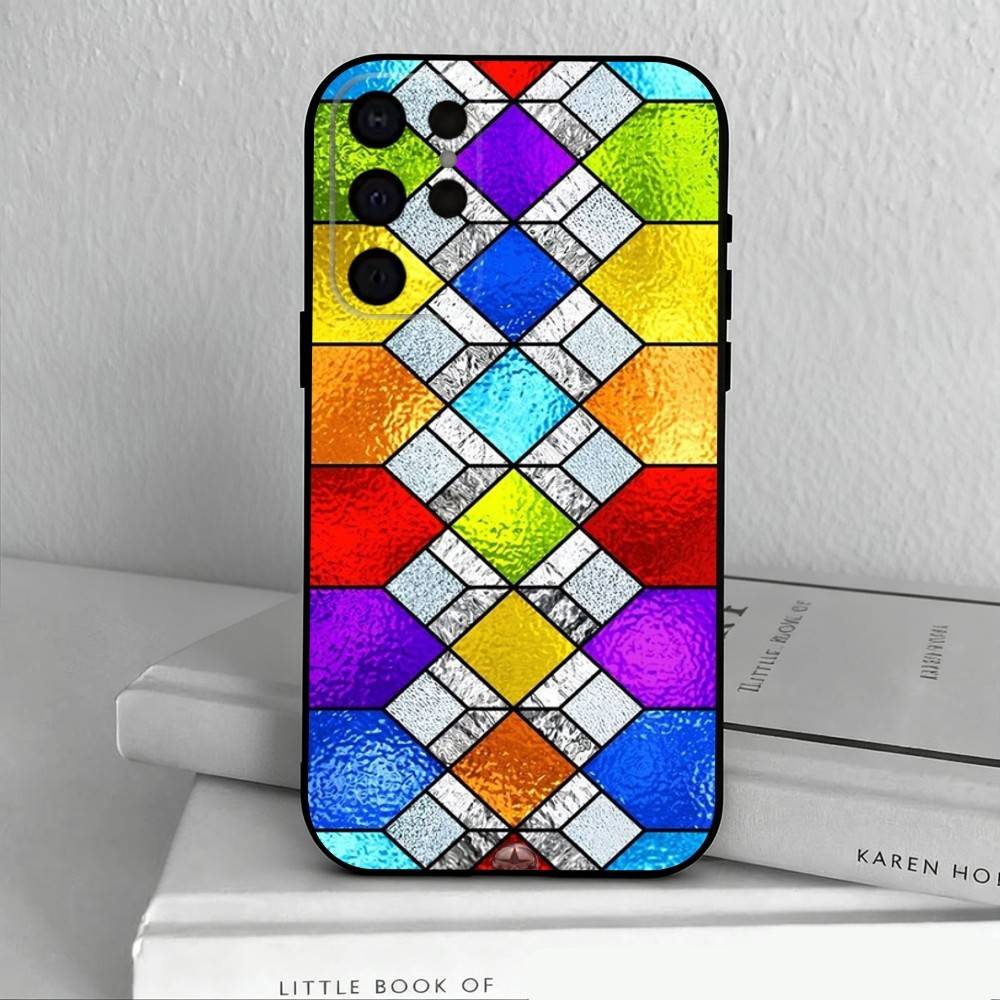 C-Цветной-L G-Стеклянный-S Чехол для телефона для Samsung S25,S24,S21,S22,S23,S30,Ultra,S20,Plus,Другие Мягкий Черный Чехол