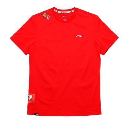 Культурная футболка Год Тигра Быстросохнущая Влагоотводящая Когти Тигра Одежда для бадминтона Мужские топы Красный AHSS555-1