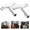 2PCS Square/Hexagonal Drum Keys Silver Acoustic Drum Tools Universal Drum Key Tuner
