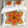 Mandala Duvet Cover Set Boho Style Ethnic Colorful Spring Garden Themed Multicolor Polyester Bedding Set Double Queen King Size