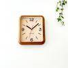 KATOMOKU Muku Clock 19 Walnut Wall Clock with Continuous Second Hand, km-133WARC, 280mm x 220mm (Radio-Controlled Clock)