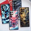 Чехол для телефона Samsung Galaxy S26 S25 S24 S23 S22 S21 S20 Ultra Plus FE 5G, черный, мягкий ТПУ, с дизайном в виде аниме-дракона