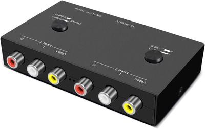 SAIZHUO 2 AV HDMI 2-сторонний RCA композитный CVBS AV переключатель HDMI видео аудио конвертер адаптер совместимый с Switch для Sega Xbox PS2 PS3 N64 NGC SNES WII