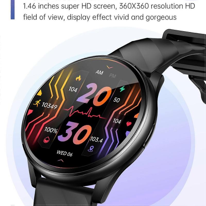 Умные часы KT77 с Bluetooth-вызовом, 1,46-дюймовый экран, мониторинг сердечного ритма и сна, спортивные часы - Золотой