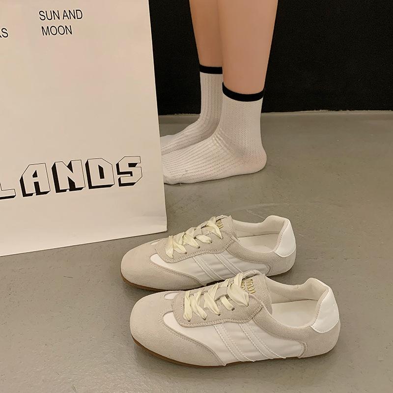 Женские немецкие тренировочные туфли на тонкой подошве, кожаные, с внутренней танкеткой, новая расцветка 2025, на шнуровке, туфли Forrest Gump, универсальные спортивные и для отдыха, с застежкой boa