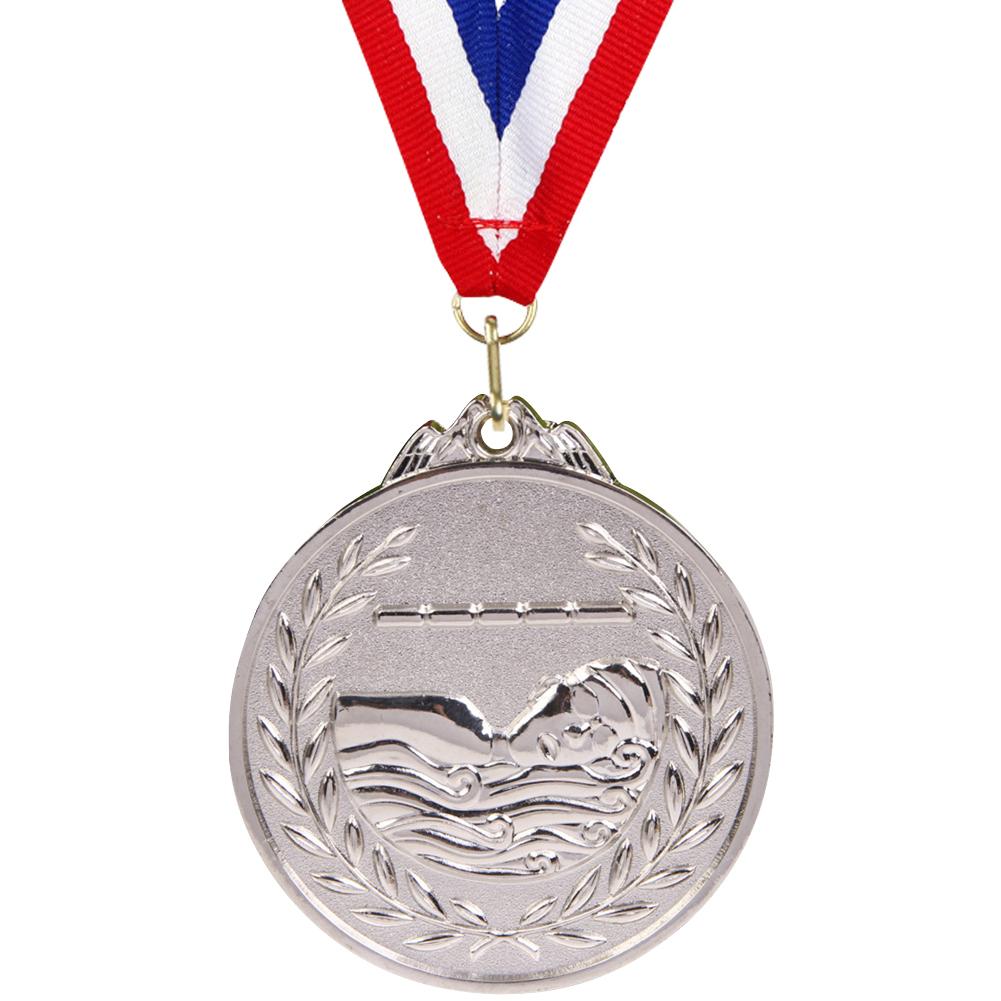 6,5 см медали по плаванию, медали с шейной лентой, награды соревнований, золотая/серебряная/бронзовая медаль для соревнований, вечерние гонки